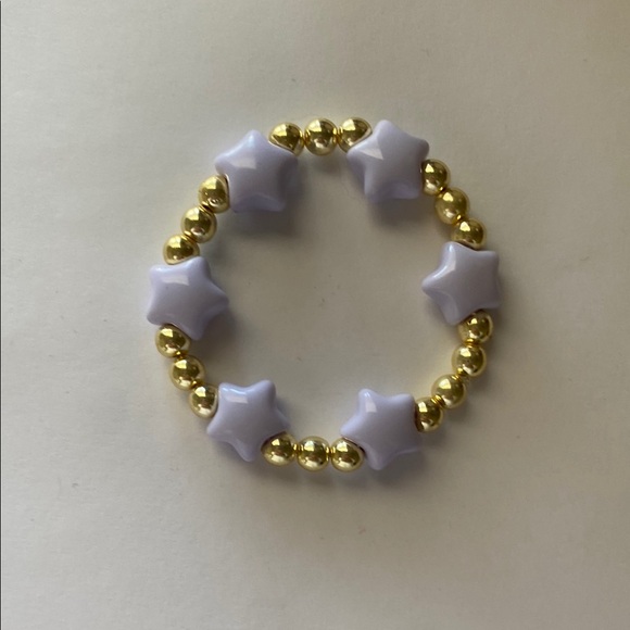 Star Bead Bracelet in Gold and Lavender - Picture 1 of 1